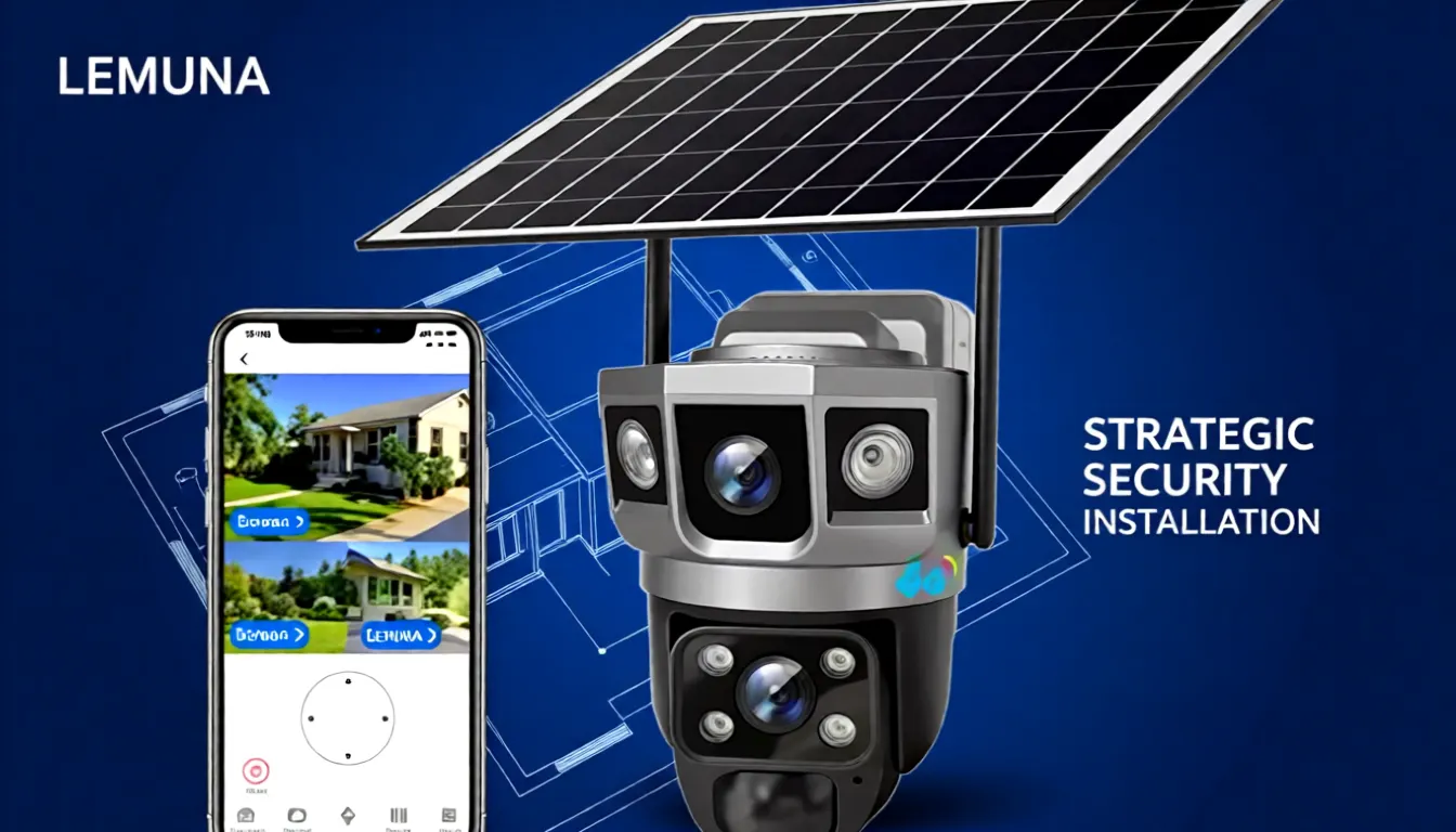 Strategic security installation: solar camera and app